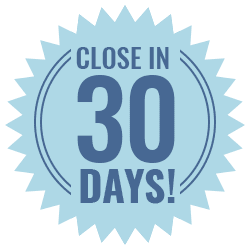 A close in 3 0 days badge